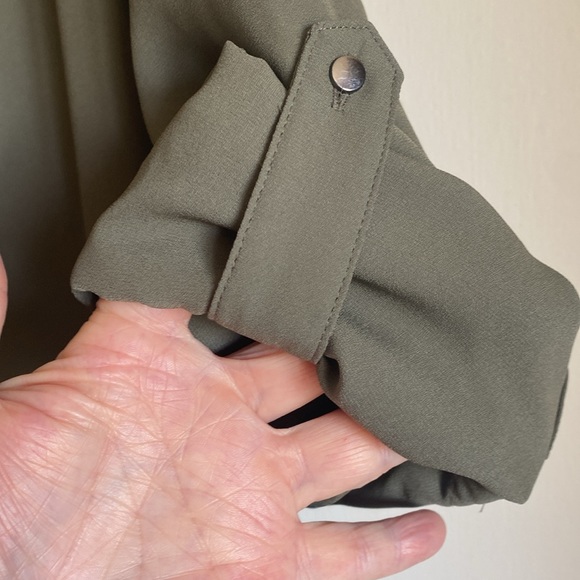 Mossimo Lg. Long Sleeve/3/4 sleeve Blouse, Olive - Picture 2 of 7